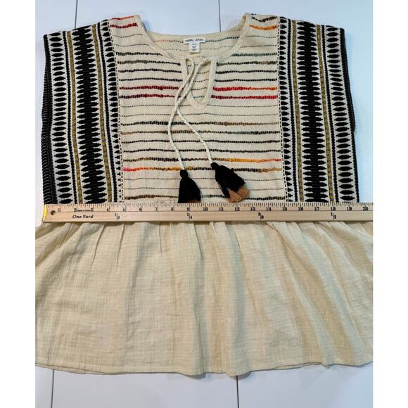 Tribal Jeans Boho Embroidered Top with Tassels NWOT Size M - Picture 10 of 12